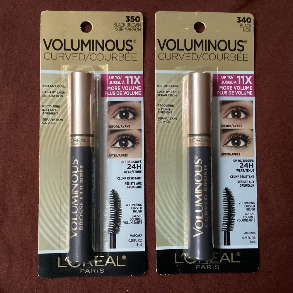 L'Oréal Voluminous Curved Mascara Bundle NEW (340&350)